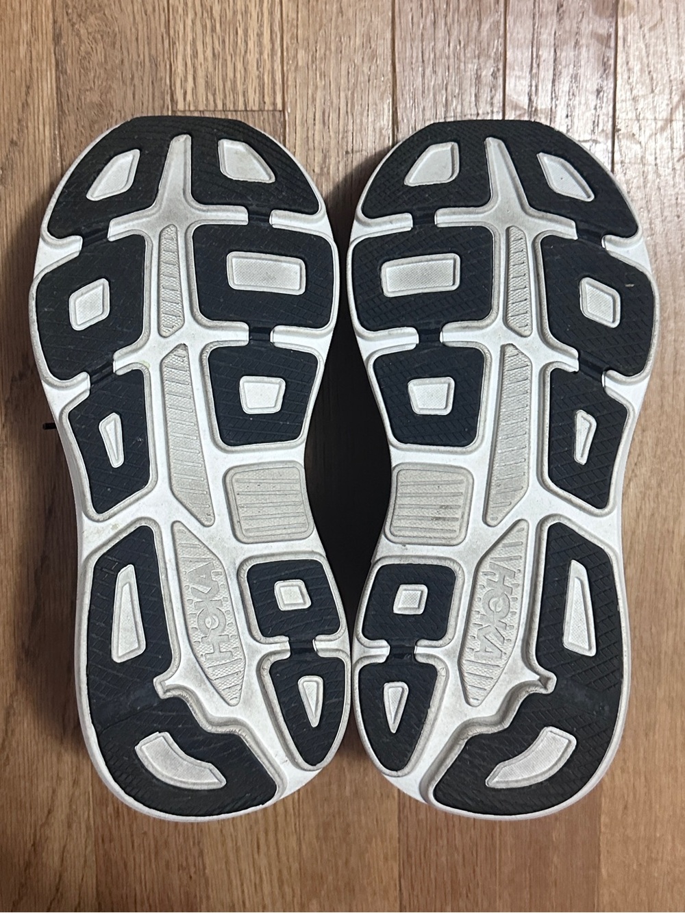 Hoka Black and White Running Sneakers - Picture 6 of 7